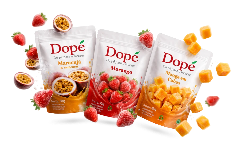 Frutas congeladas para sucos e smoothies