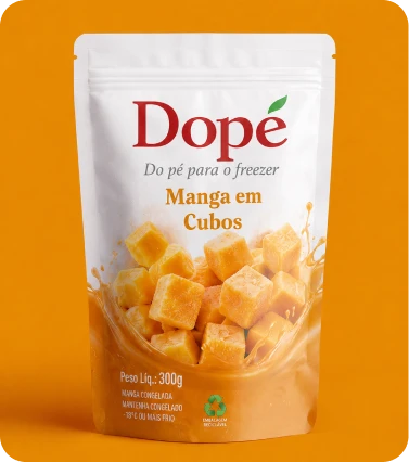 Manga em cubos congelada IQF